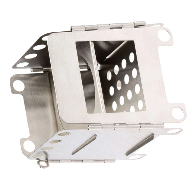 Horna de leña plegable rejilla de acero inoxidable plegable exterior