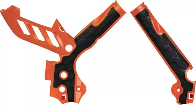 Acerbis [2374251008] X-Grip Frame Guards Orange/Black