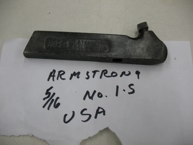 5/16" Lathe Tool Bit Holder Armstrong No. 1 S   See Pictures For More Inf.