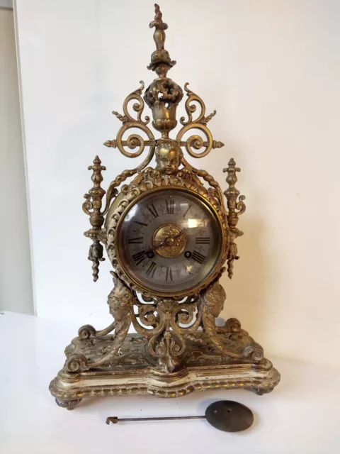 French Japy Freres Bright Paris 8 day Mantle Clock 19th C 2