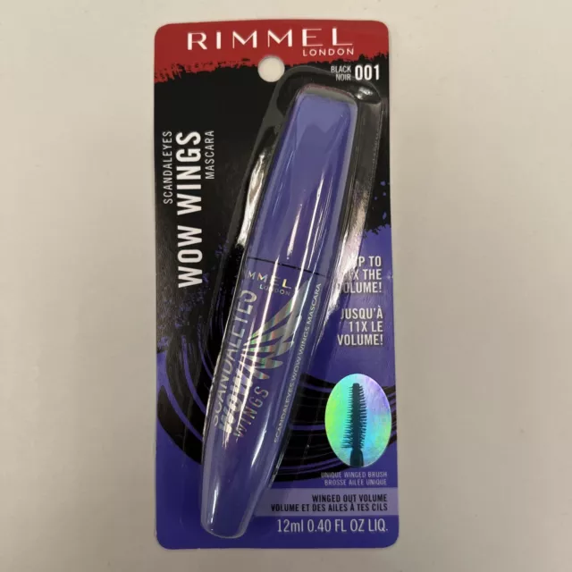 New Rimmel London Scandaleyes Wow Wings Black Mascara # 001