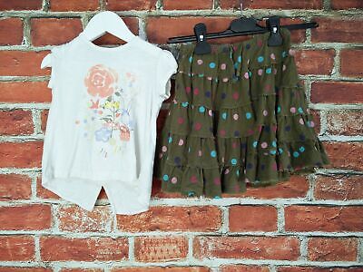 Girls Bundle Aged 2-3 Years M&S Boden Skirt T-Shirt Set Spotty Floral Bunny 98Cm