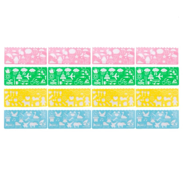 25 Pcs Kind Kinder Zeichnungsmaßstab Zeichnungsvorlagen Zeichenschablonen