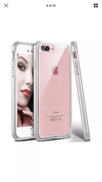 For Apple iPhone 7 or  Clear Case Hybrid Defender Slim Soft TPU Phone Cover
