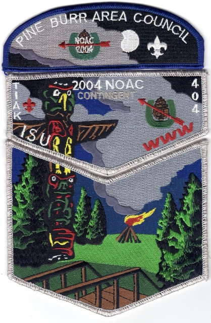 OA T'ak Lodge 404 2004 NOAC Cotinget Set, Flap, Pocket, and Council Patch