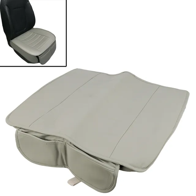 Universal Grey PU Leather Car SUV Front Seat Cover Protector Cushion Pad