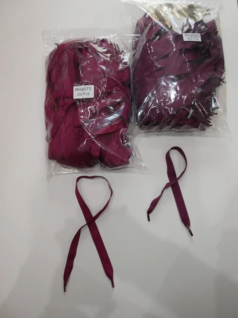 400 cordones de arco satén de cinta borgoña - LOTE DE TRABAJO artesanía 51 cm y 35 cm extremo de púas