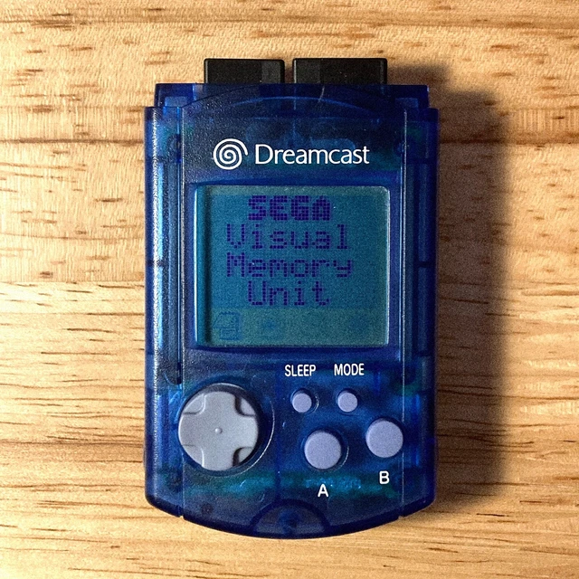 SEGA DREAMCAST VISUAL Memory Unit Blue OEM HKT7000 VMU Memory Card New