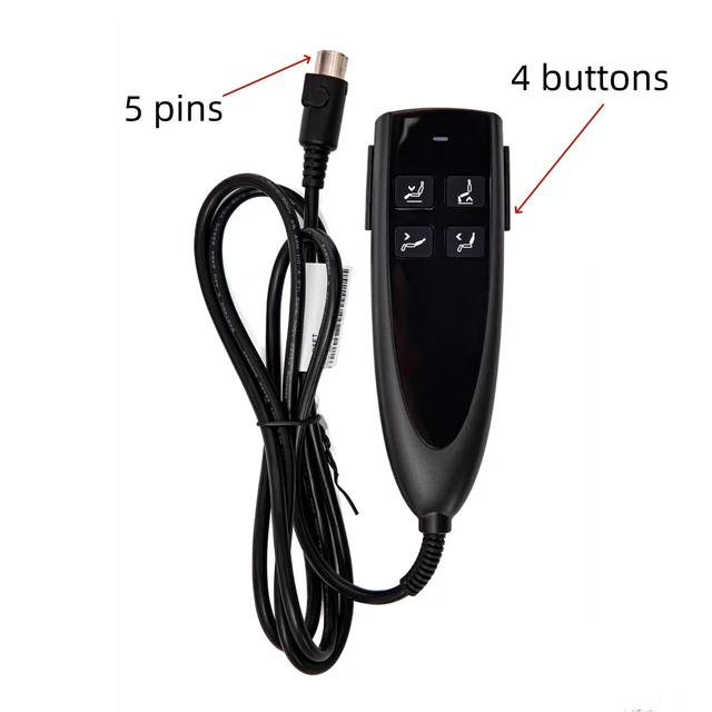 Lift Chair Remote PRIDE 2-Button 5-Pin Connector Remote Control