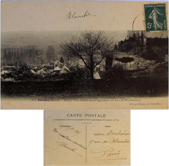 cpa 02 Gandelu 1907 ruins of a castle that belonged to the Dukes of Montmorency