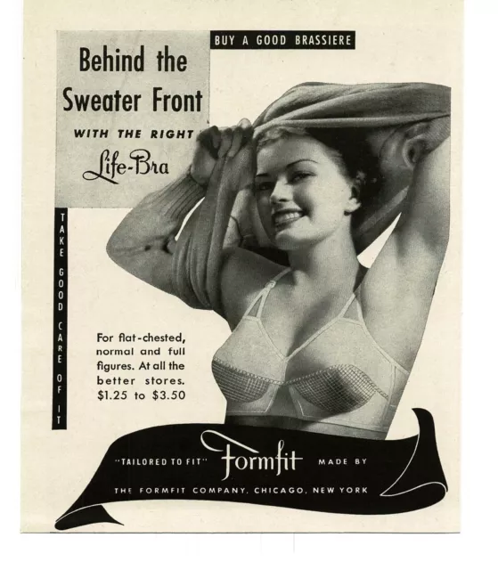 1956 Sexy Woman Wearing FORMFIT Girdle Panties & Bra VINTAGE AD