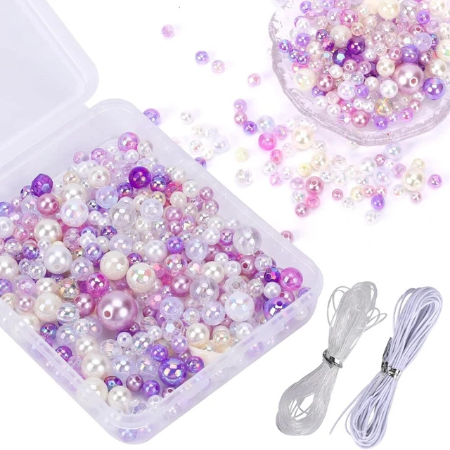 Mélangé Assorti Perles assorties Ronde Perles Pastel  Boucle d'oreille