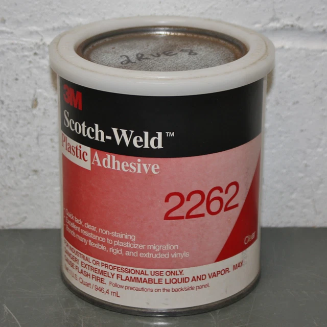 3M Scotch Weld Plastic Adhesive 2262, 1 Quart Can, Clear Glue, Contact Cement