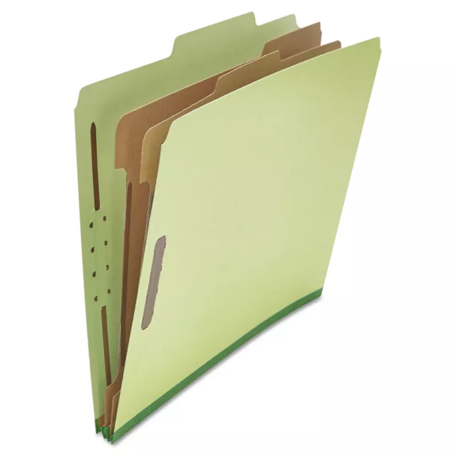 UNIVERSAL Pressboard Classification Folder Letter Six-Section Green 10/Box 10271