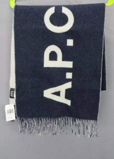 A.P.C. Wool Angele Logo Scarf MSRP $190 # 4A 654 NEW 2