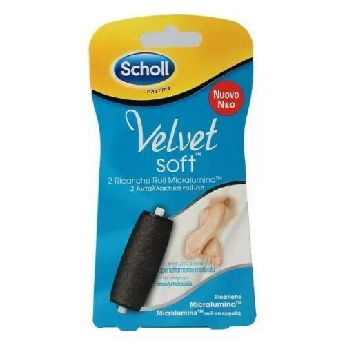 2 Ricariche Scholl VELVET SOFT Roll MIX PACK Ricambi Pedicure Calli Duroni