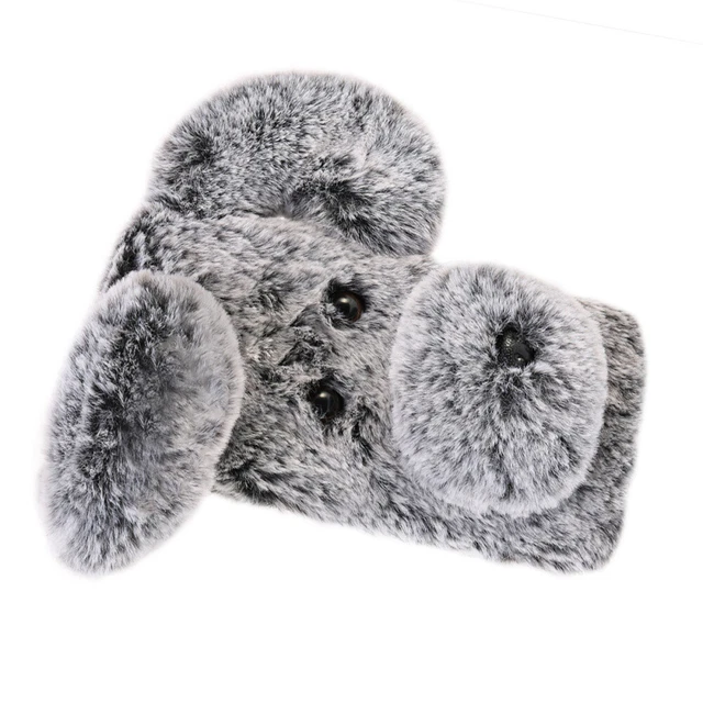 Coque pour téléphone Coque souple en peluche pour chien Mignon Mode Hiver 7