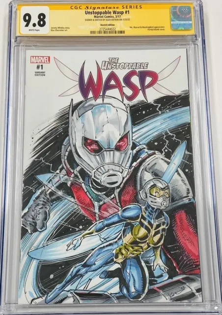 Marvel Unstoppable Wasp #1 Ant-Man Original Sketch Signed Alex Kotkin CGC 9.8 SS