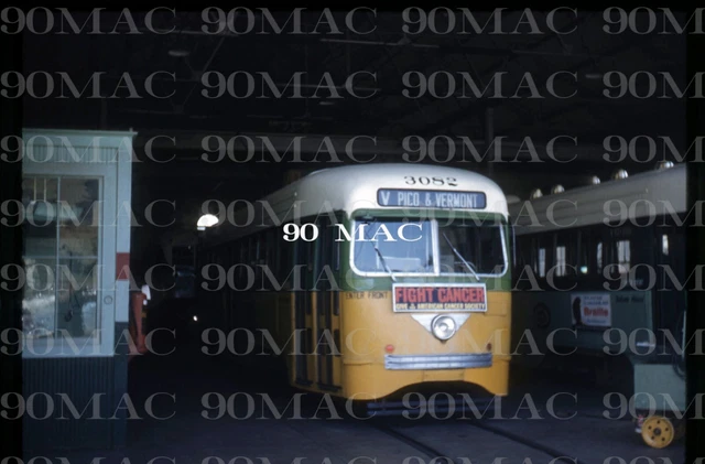 LAMTA-MTA. PCC TROLLEY #3082. Los Angeles (CA). Original Slide 1961. D20 Shop.
