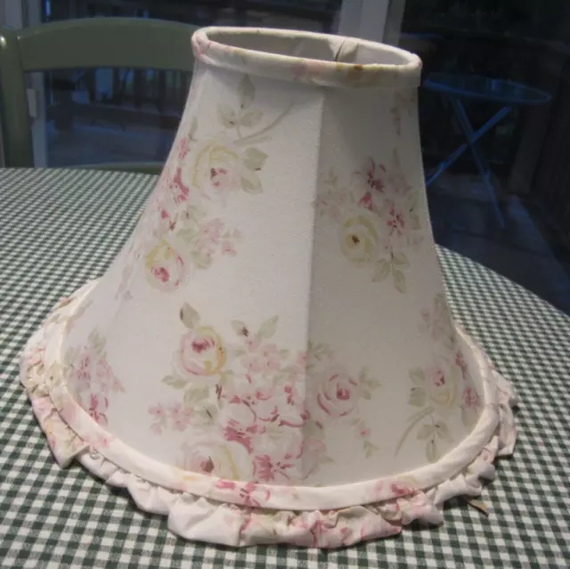 Shabby Chic Rachel Ashwell Pink Rose Ruffled Lampshade Excellent!