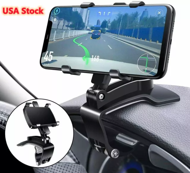 Universal 360° Car Phone Clip Mount Clamp Holder For Cell Phone Samsung iPhone