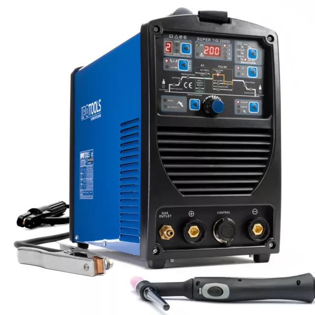 TIG WIG Schweißgerät AC DC 200Di - 200 A Inverter Schweissgerät Pulse HF MMA