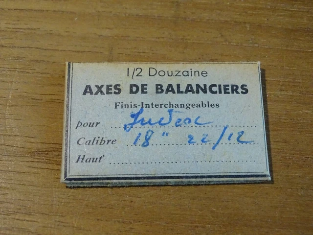 Axe De Balancier Pour Montre Horlogerie EB 10 1/2-11 1/2 - Références 1553 à 1605 - RONDA France