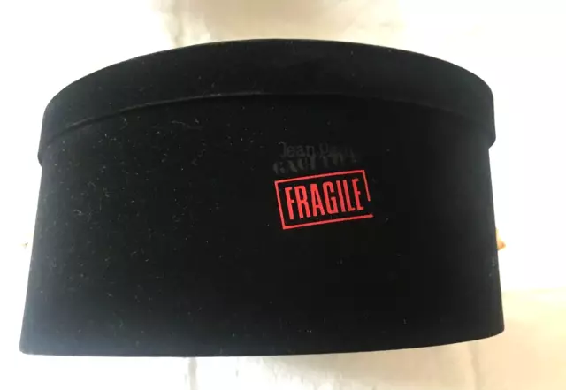 Belle boîte coffret vide Gaultier Fragile velours noir