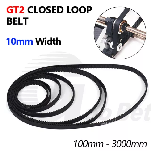 GT2 2GT 2mm Pitch 10mm Width Closed Loop Synchronous Timing Belt for Pulley CNC