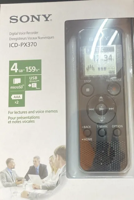 Sony PX Series ICD-PX370 4GB Mono Digital Voice Recorder