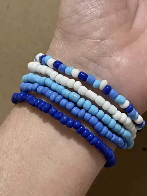 5 pcs Bracelets YEMAYA SANTERIA DIOSA DEL MAR (Yemanjá, Yemaja, Yemaya Olokún)