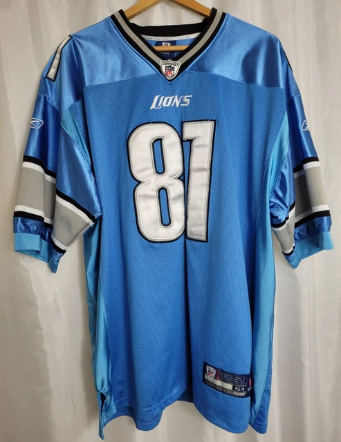 4XL Vtg Stitched Reebok DRE BLY #32 Detroit Lions Jersey Mens XXXXL Blue