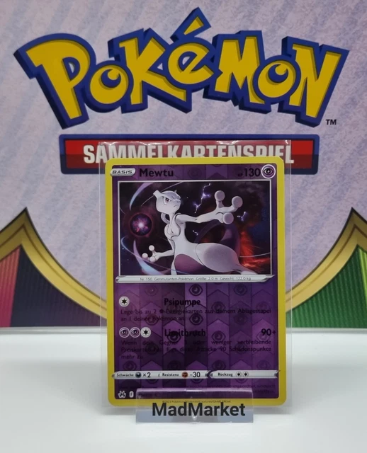 Pokemon Karte Mewtu 059/159 Reverse Holo Zenit der Könige TCG Sammelkarten Spiel