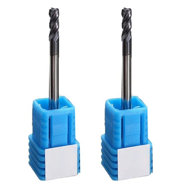 Fraise De Fraisage 4 Flûtes Carbure - Pour CNC, Bois - Taille 4x1x2x6.4x50mm - Queue 3.175mm