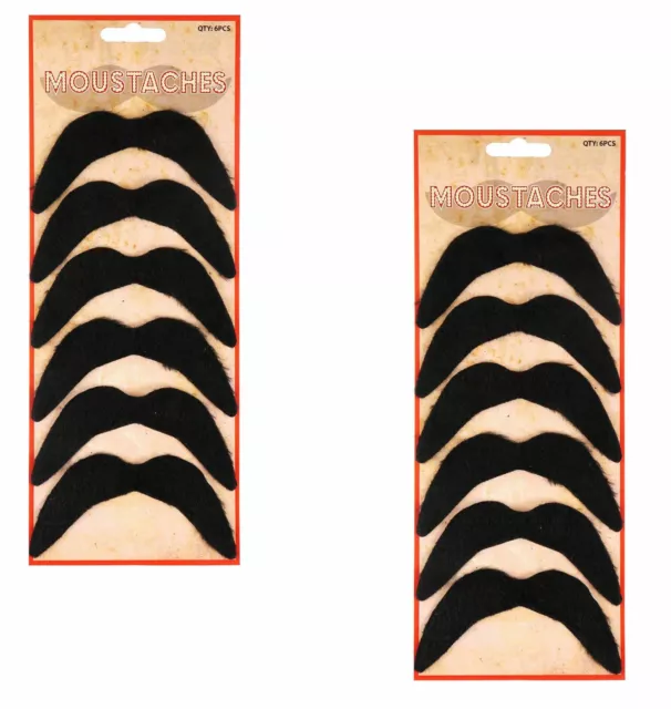 Fake Moustache Black Mexican 70's Stick on Fake Moustache fake tash