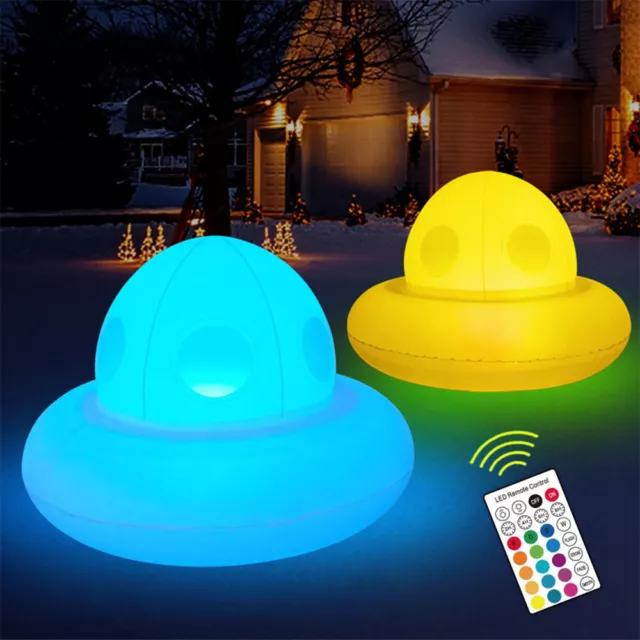 Solar RGB LED Floating Light Colorful Swimming Pool Pond Underwater Outdoor Lamp