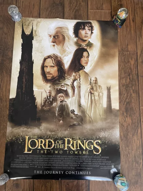 THE LORD OF THE RINGS THE TWO TOWERS MOVIE POSTER 2 Sided ORIGINAL FINAL 27x40