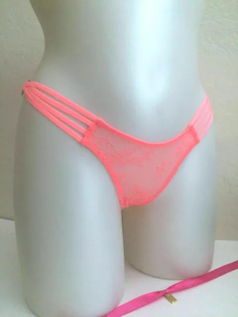 Victorias Secret SHINE Strap Brazilian THONG Panty NWT Rhinestone Bombshell  SEXY