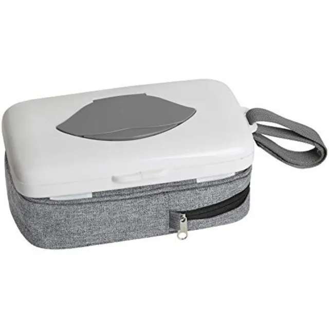 Baby Wipes Dispenser with Diaper Pouch 2 in 1 Portable Travel Clutch with Strap