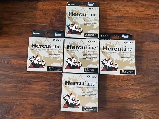 5x - Sufix Herculine Micro 20lb, 25lb, 30lb, 165 Yards/ea  BRAIDED DYNEEMA FIBER