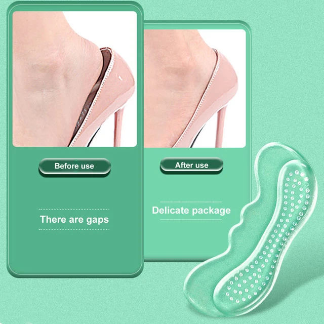 2 piezas mango de talón gel talones alivio del dolor mujer zapatos grandes grandes