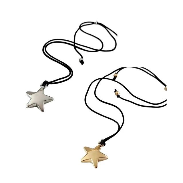 Five-pointed Star Pendant Necklace Clavicle Chain Choker Necklace Party Jewelry