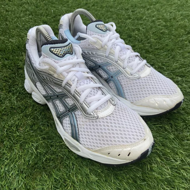 LADIES ASICS GEL Cumulus Pink Blue Running Trainers Uk Size 3