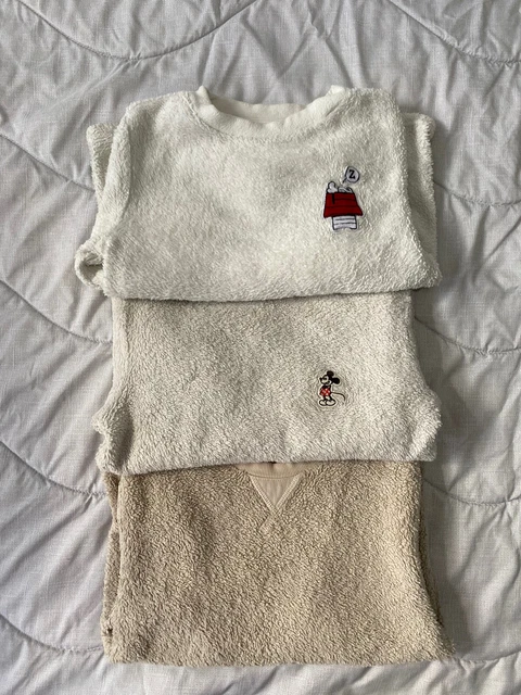 Uniqlo Kids Fluffy Winter Jumpers Age 7-8 Years Used In Good Condition Bundle