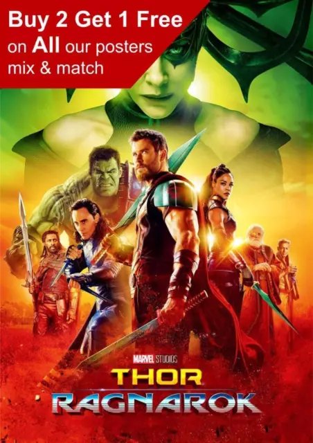 Marvel Thor Ragnarok Movie Poster A5 A4 A3 A2 A1