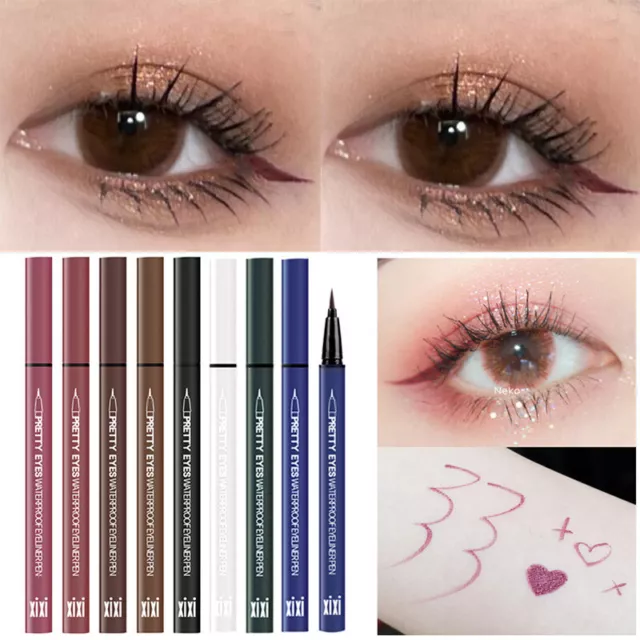 Liquid Augen Liner Bunt Eyeliner Stift Makeup Wasserfest Beauty Lang Anhaltend ☀