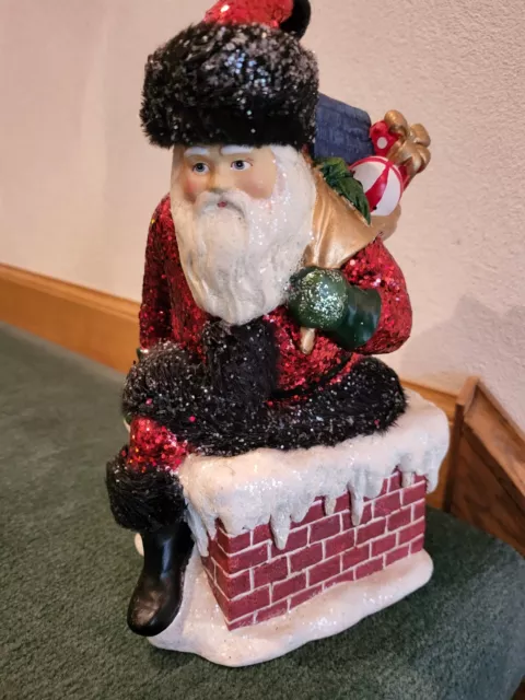 Kurt Adler Winterclaus Collection Limited Edition Red Chimney Santa Claus