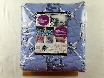NEW, 48” x 48” Blue FASION LINE Reusable Diaper Rug/Mat for Puppies / Dogs