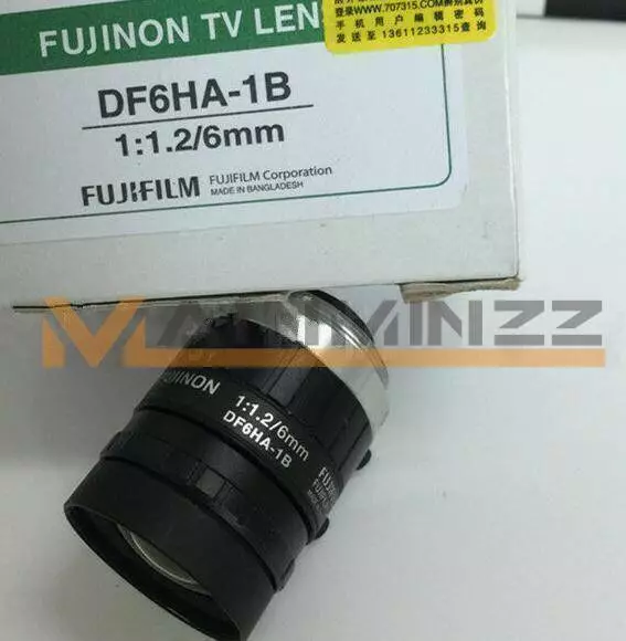 ONE New Fujinon DF6HA-1B industrial camera lens 6mm fixed focus