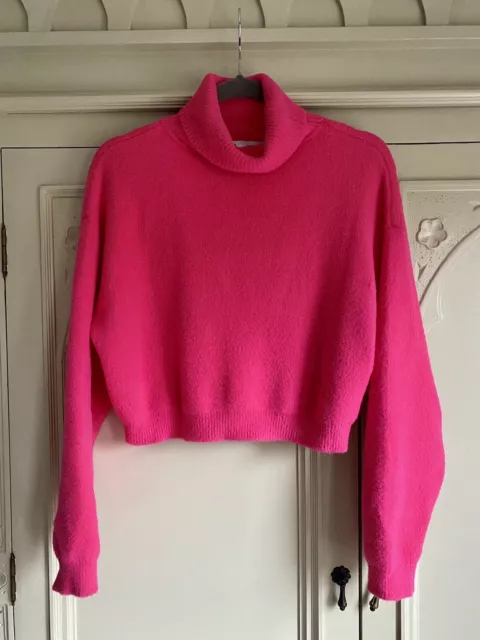 Bright pink shop jumper zara